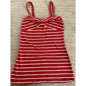 Forever 21 Red and White Stripes Tank Top Size S